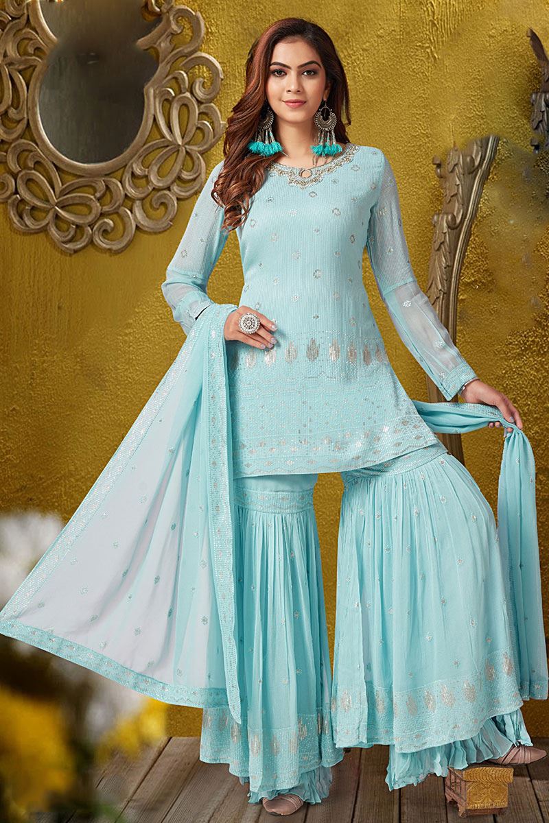 Buy Liva Fashion Designer Pista Green Color Semi-stitched Salwar Suit By  Liva at Amazon.in