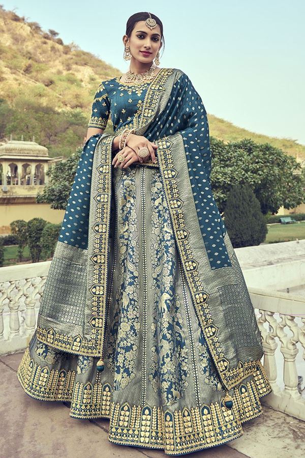 Picture of LovelyTeal Colored Designer Lehenga Choli