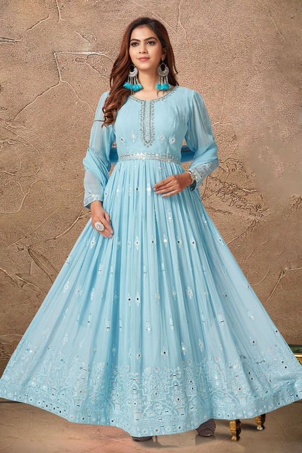 Picture of Heavenly Sky Blue Colored Designer Suit