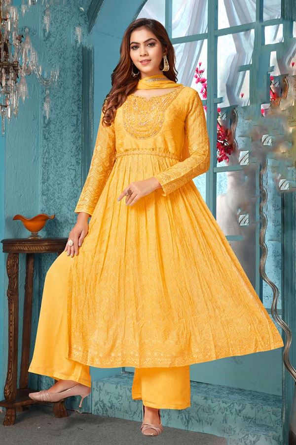 Picture of Classy Yellow Colored Designer Suit