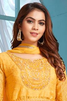 Picture of Classy Yellow Colored Designer Suit