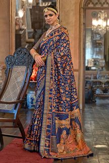 Picture of Impressive Blue Colored Designer Saree