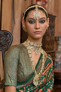 Picture of Glorious Green Colored Designer Saree
