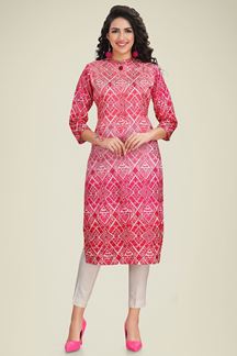Picture of Marvelous Pink Colored Designer Kurti