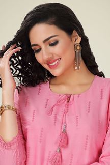 Picture of Gorgeous Pink Colored Designer Kurti