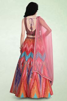 Picture of Aesthetic Multi Colored Designer Lehenga Choli