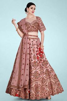 Picture of Gorgeous Baby Pink Colored Designer Lehenga Choli