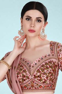 Picture of Gorgeous Baby Pink Colored Designer Lehenga Choli