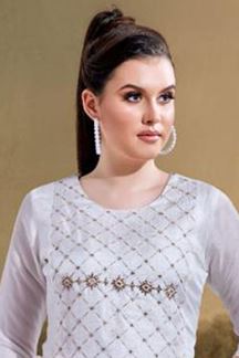 Picture of Enticing White Colored Designer Kurti 