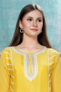 Picture of Magnificent Yellow Colored Designer Kurti