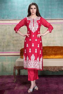 Picture of Stunning Red Colored Designer Kurti