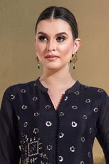 Picture of Fascinating Navy Blue Colored Designer Kurti