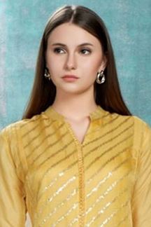 Picture of Heavenly Yellow Colored Designer Kurti