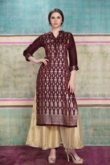 Picture of Bollywood Maroon Colored Designer Kurti