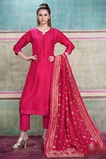 Picture of Flamboyant Red Colored Designer Suit