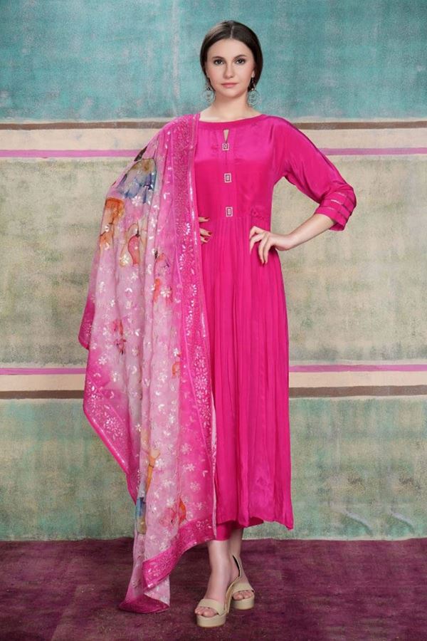 Picture of Fashionable Pink Colored Designer Suit