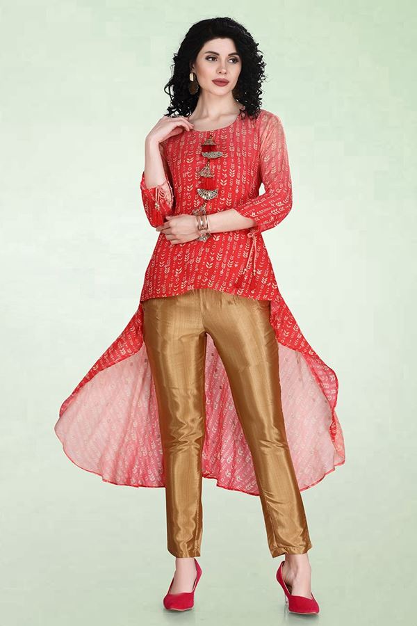 Picture of Splendid Red Colored Designer Kurti
