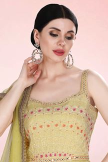 Picture of Marvelous Yellow Colored Designer Anarkali Suit