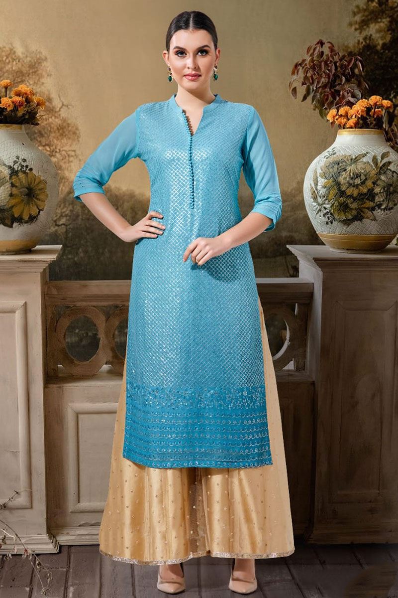 Hetsa - Blue Rayon Women's A-line Kurti ( Pack of 1 ) Price in India - Buy  Hetsa - Blue Rayon Women's A-line Kurti ( Pack of 1 ) Online at Snapdeal