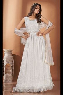 Picture of Trendy White Colored Designer Gown