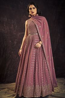 Picture of Attractive Mauve Colored Designer Gown