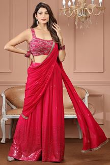 Picture of Trendy Rani Pink Colored Designer Suit