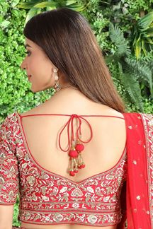 Picture of Lovely Red Colored Designer Bridal Lehenga Choli