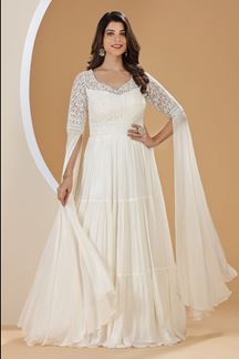 Picture of Lovely White Colored Designer Gown