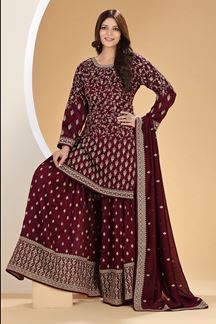 Picture of Astounding Maroon Colored Designer Suit