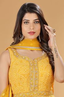 Picture of Dashing Yellow Colored Designer Suit
