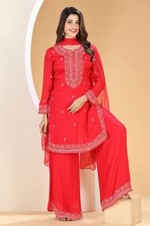 Picture of Artistic Red Colored Designer Suit