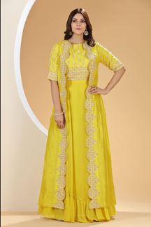 Picture of Charming Yellow Colored Designer Suit