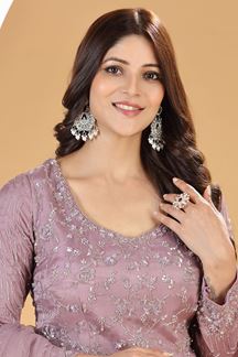 Picture of Marvelous Onion Pink Colored Designer Anarkali Suit