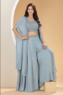 Picture of Appealing Sky Blue Colored Designer Suit