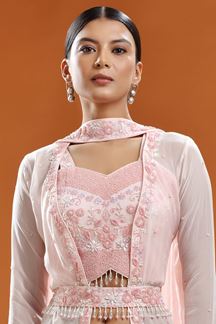 Picture of Outstanding Baby Pink Colored Designer Suit