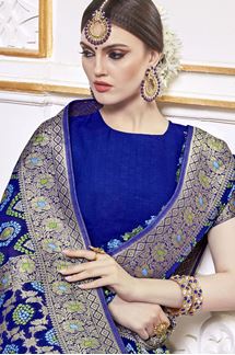 Picture of Irresistible Blue Colored Designer Saree