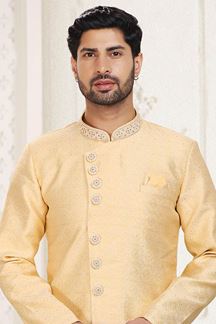 Picture of Stylish Elegant Colored Designer Indowestern Sherwani