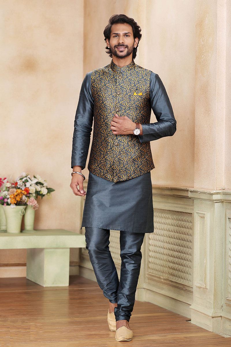 Buy Golden Kurta Pajama Online for Men - Upto 60% Discount