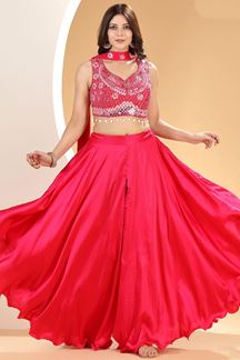 Picture of Trendy Rani Pink Colored Designer Suit