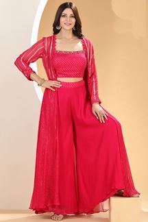 Picture of Beautiful Rani Pink Colored Designer Suit