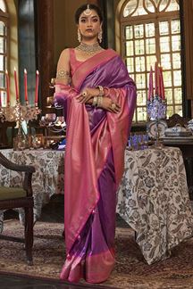 Picture of Marvelous Purple Colored Designer Saree