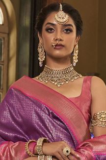 Picture of Marvelous Purple Colored Designer Saree