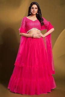 Picture of Exuberant Pink Colored Designer Lehenga Choli