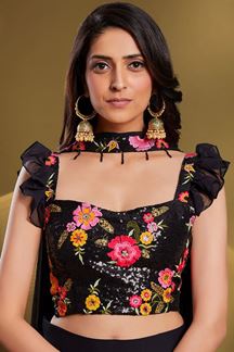 Picture of Charming Black Colored Designer Lehenga Choli