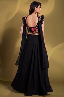 Picture of Charming Black Colored Designer Lehenga Choli