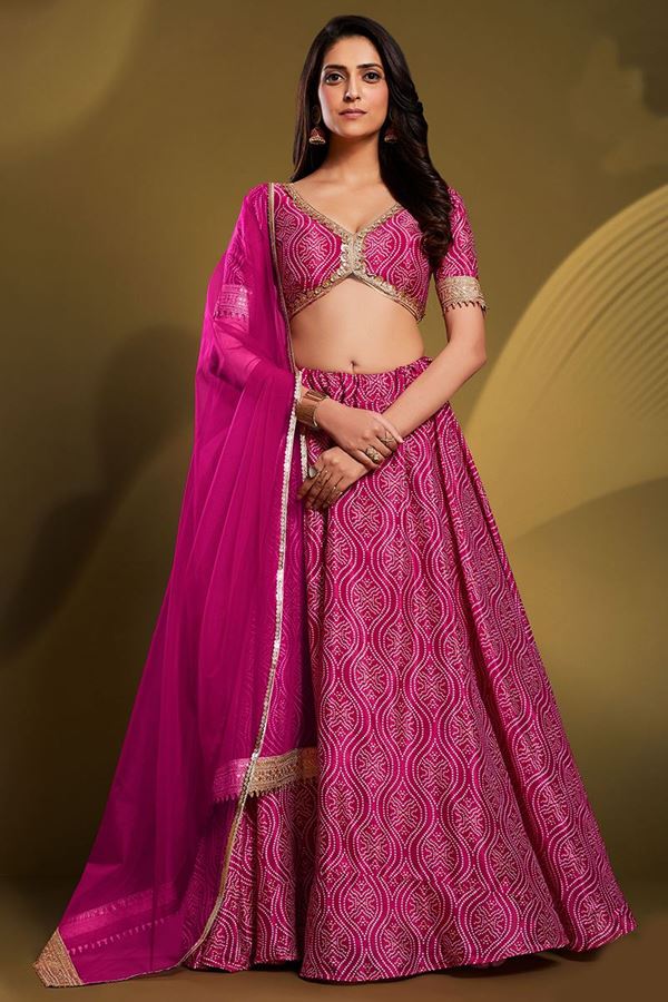 Picture of Glamorous Pink Colored Designer Lehenga Choli