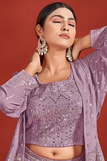 Picture of Heavenly Lilac Colored Designer Lehenga Choli