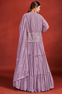Picture of Heavenly Lilac Colored Designer Lehenga Choli
