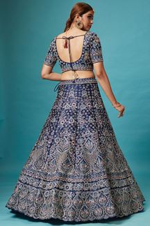 Picture of Flawless Navy Blue Colored Designer Lehenga Choli