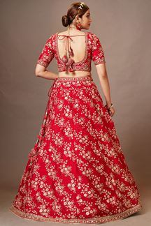 Picture of Splendid Red Colored Designer Lehenga Choli